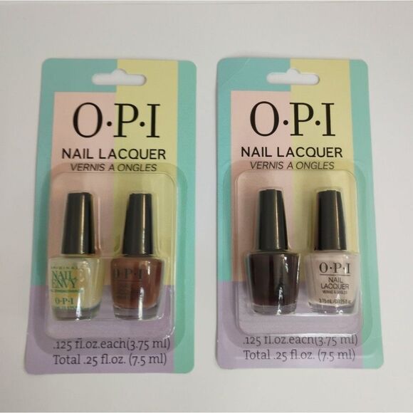 OPI Mini Nail Polish Set of Two Brand New 4 bottles total Nail Laquer Nail Stren - Picture 12 of 12